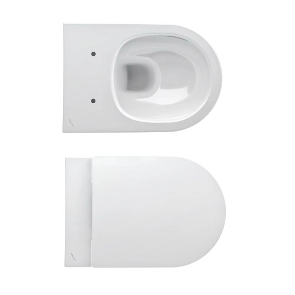 H8669570000001 PRO Унітаз підвісний Rimless з кришкою Slim Soft Close, білий (1 сорт) - Фото - 3