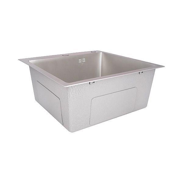 Мойка для кухни интегрированная Lidz Handmade H5050G (LDH5050GPVD43620) Brushed Grey PVD 3,0/1,0 мм - Фото - 3