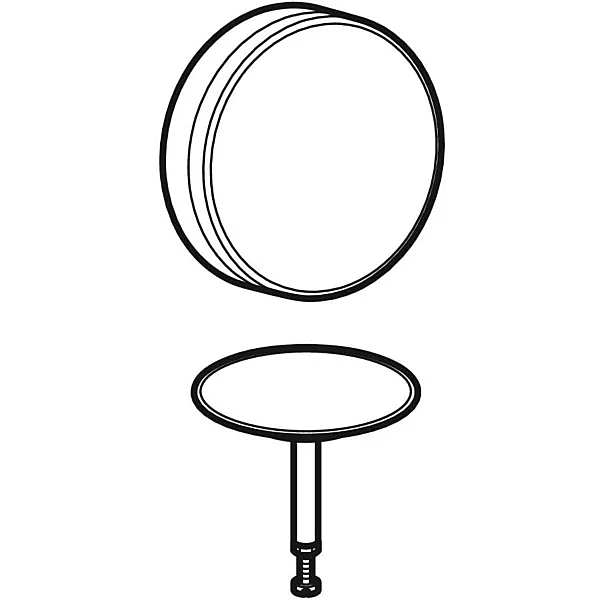 150.300.14.1 Декоративний комплект Geberit Split, d52, для зливу-переливу для ванни з поворотним механізмом: Чорний матовий (1 сорт) - Фото - 2