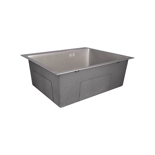 Мойка для кухни интегрированная Lidz Handmade H6050G (LDH6050GPVD43622) Brushed Grey PVD 3,0/1,0 мм - Фото - 3