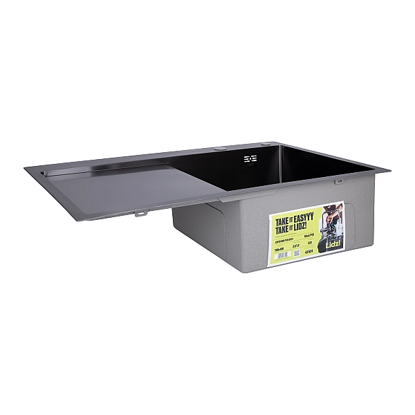 Мийка для кухні інтегрована Lidz Handmade H7849BL крило ліворуч Brushed Black PVD 3,0/1,0 мм LDH7849BLPVD43624 - Фото - 3