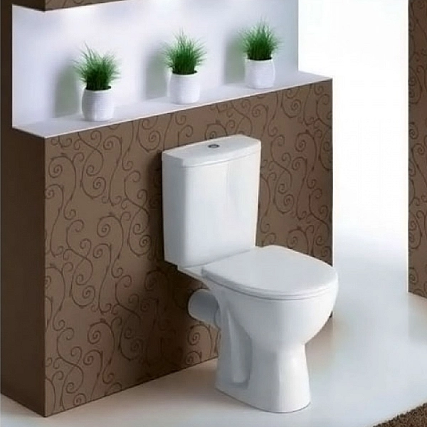 L79211000 FREJA Унітаз-компакт підлоговий з дюропластовим сидінням з мікроліфтом, г/в, класичний, 3/6л, н/п (1 сорт) - Фото - 3