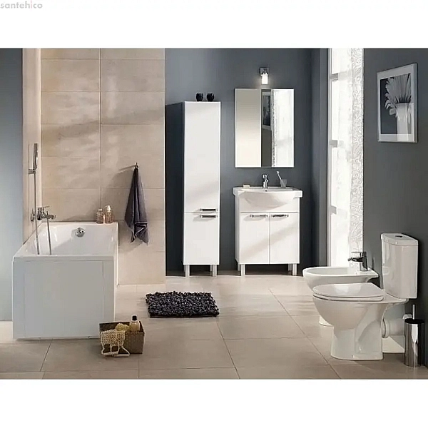 L79211000 FREJA Унітаз-компакт підлоговий з дюропластовим сидінням з мікроліфтом, г/в, класичний, 3/6л, н/п (1 сорт) - Фото - 4