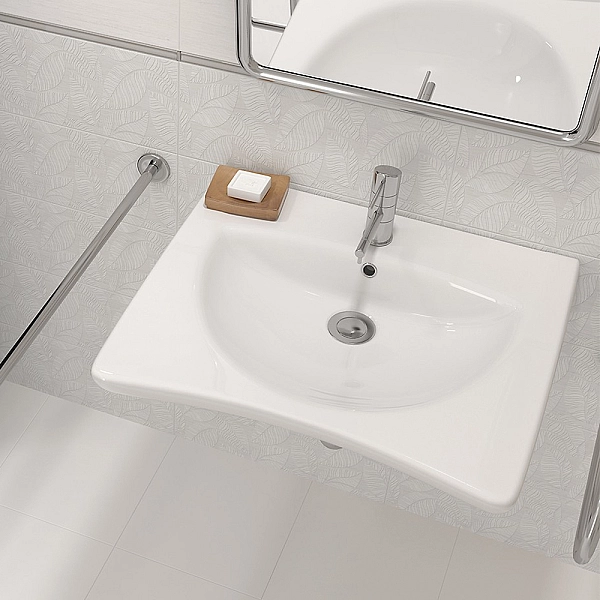 K11-0041 ETIUDA Раковина-65 для людей з обмеженими фізичними можливостями з отв. (1 сорт) - Фото - 5