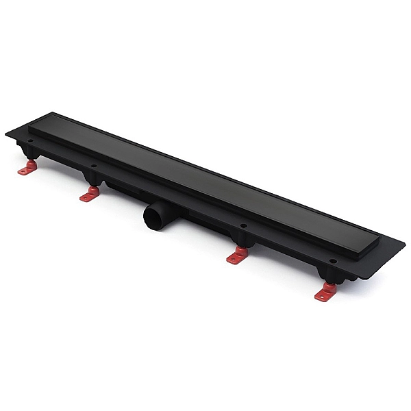 CH 750 KC Душовий канал 750 чорний з матовою решіткою Класік та Під плитку, горизонтальний фланець, горизонтальний випуск DN40, 750мм (1 сорт) - Фото - 4