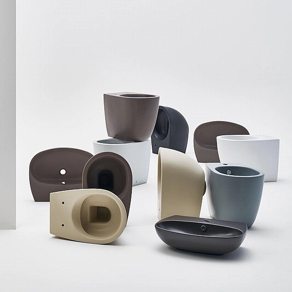 TR18/F85 /TR004  Trevi, Унітаз підвісний + набір кріп.F85 +кришка(TR004), cemento (1 сорт) - Фото - 3