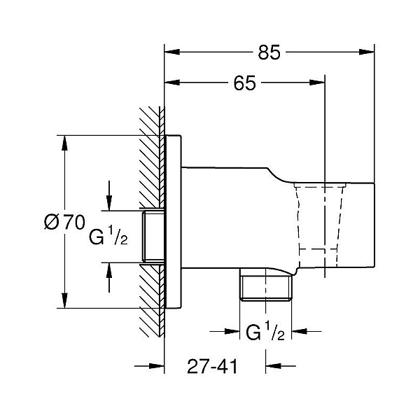 286282431 Tempesta Шлангове підключення з тримачем, чорний мат (1 сорт) - Фото - 5