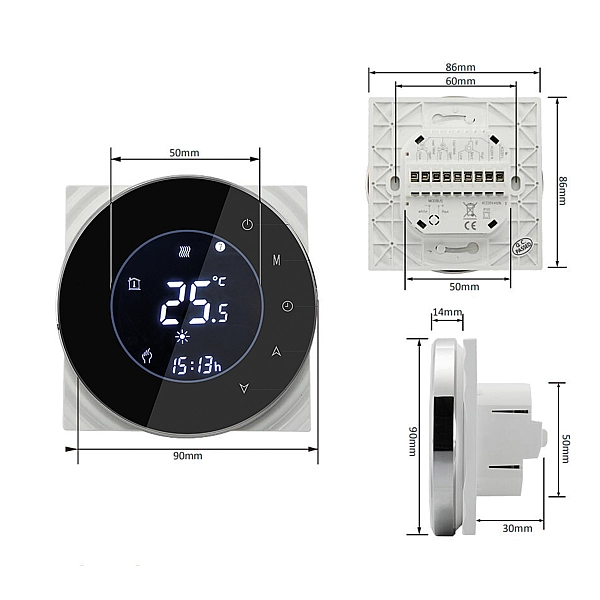 Провідний тижневий термостат с WiFi BHT-6000-GALW - Фото - 2