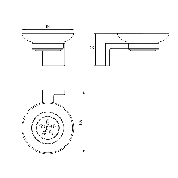 5030150 UNIVERSAL Тримач для мила, хром (1 сорт)