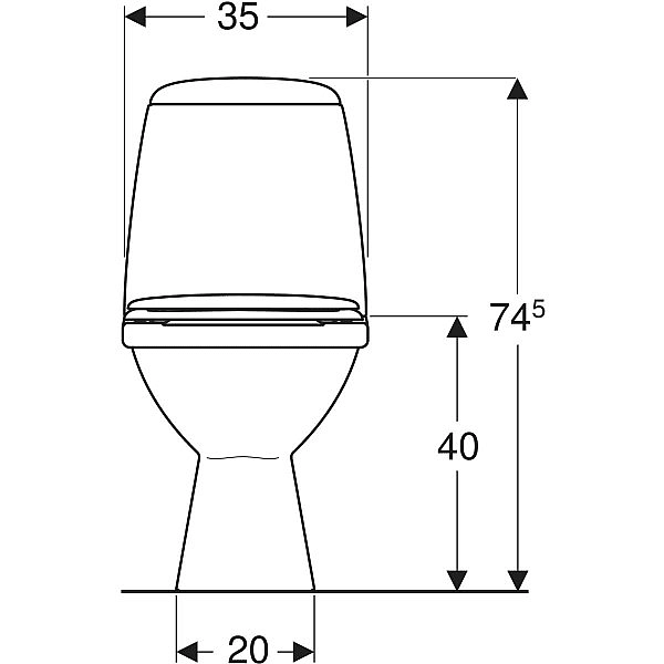 S7923200UA SOLO Унітаз-компакт підлоговий, косий випуск, сидіння з кришкою Duroplast Soft close, н/п,  білий (1 сорт) - Фото - 4