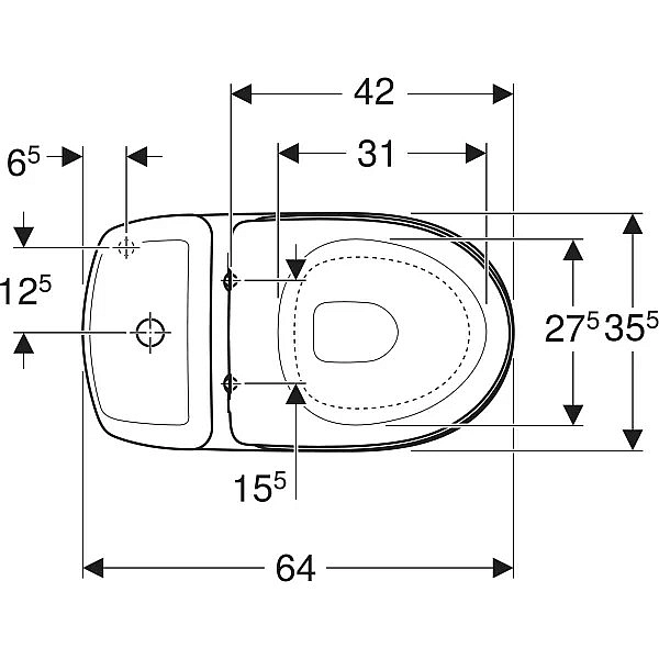 S7923200UA SOLO Унітаз-компакт підлоговий, косий випуск, сидіння з кришкою Duroplast Soft close, н/п,  білий (1 сорт) - Фото - 3