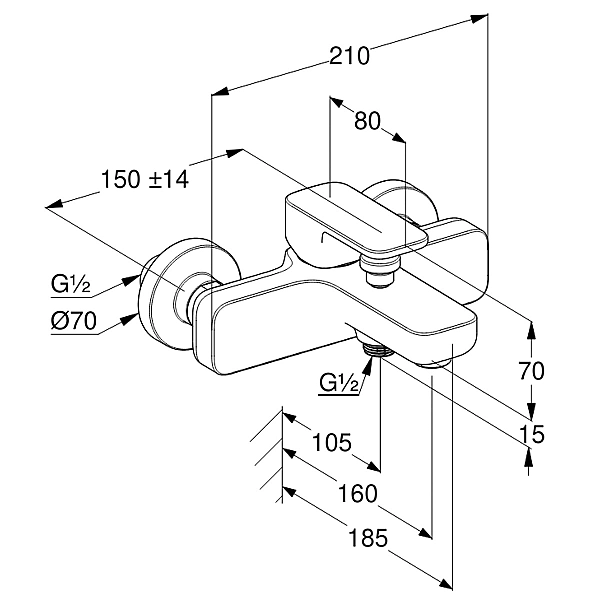 426910575 KLUDI-RENON Змішувач д/ванни (1 сорт) - Фото - 2