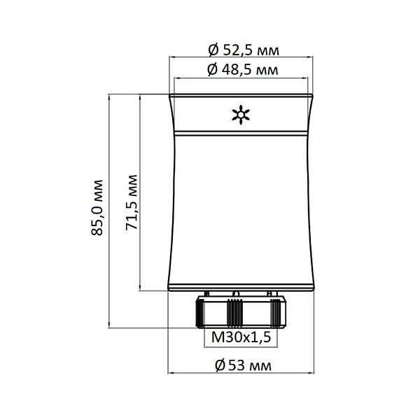 Бездротовий програмуємий сервопривiд для термостатичного крану (Білий матовий) ZTRV-BY-100(W) - Фото - 2