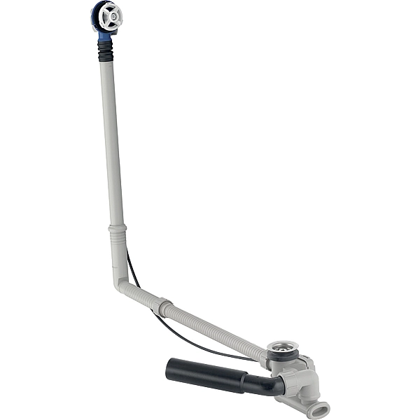 150.505.00.6 Злив-перелив для ванни з поворотним механізмом, d52, довжина 73 см, з фановим відводом d40/50мм (без декор.комплекту) (1 сорт)