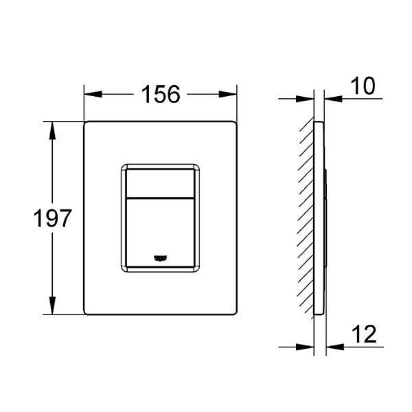38732KF0 Skate Cosmopolitan  Клавіша змиву, чорна матова (1 сорт) - Фото - 4