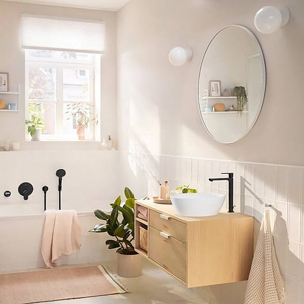 72590670 Rebris S Змішувач д/раковини 240 CoolStart EcoSmart+ з д/к, чорний матовий (1 сорт) - Фото - 3