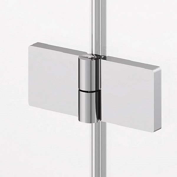 AN13WD11005007  Annea одностворчаті двері з фіксованою стінкою в одній лінії і L-кріпленням, петлі справа, 1100*200мм, алюміно-хром, прозоре скло (1 сорт) - Фото - 5