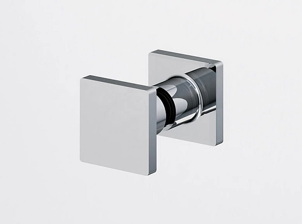 AN13WD11005007  Annea одностворчаті двері з фіксованою стінкою в одній лінії і L-кріпленням, петлі справа, 1100*200мм, алюміно-хром, прозоре скло (1 сорт) - Фото - 3