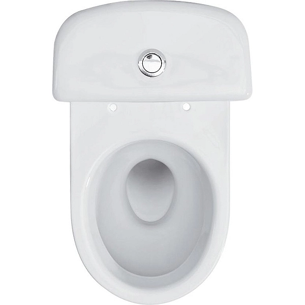 K03-076 Компакт COMPACT 918 MERIDA M010 3/6 TOILET SEAT PP SC UA з поліпропіленовим сидінням з плавним закриванням, горизонтальний випуск, боковий підвід води (1 сорт) - Фото - 2