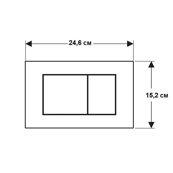 115.629.14.1 Sigma40 square Клавіша змиву, подвійний змив, нержавіюча сталь, колір чорний матовий (1 сорт) - Фото - 3