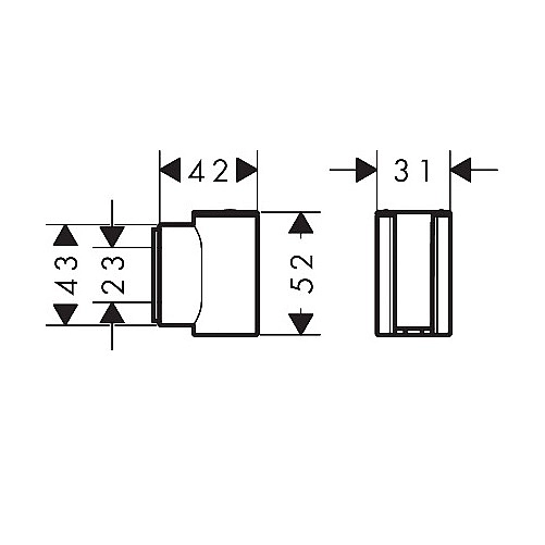 28885670 HG Porter Fine Тримач для ручного душу, чорний матовий (1 сорт) - Фото - 2