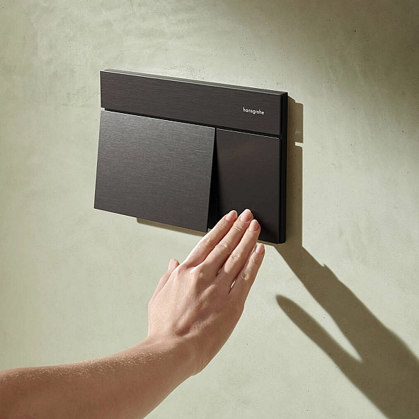 66003340 HG Змивна клавіша  iFrame Element E, brushed black chrome (1 сорт) - Фото - 4