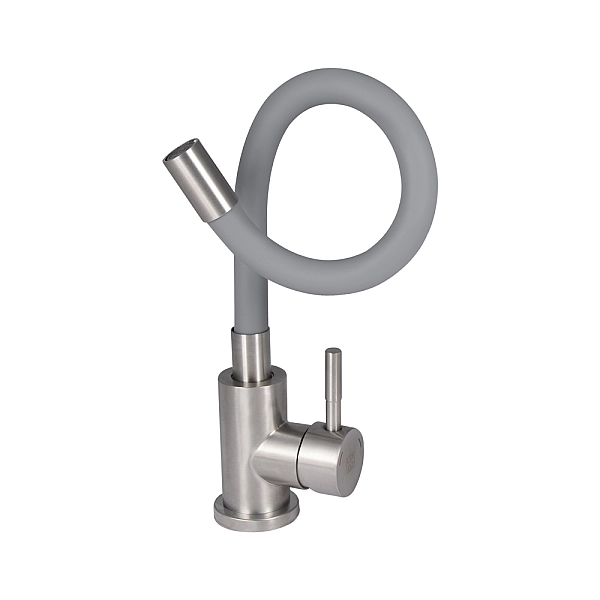 Смеситель для кухни Lidz Aria 015F3 с гибким изливом (k35) LDARI015F3GRE43363 Grey - Фото - 3