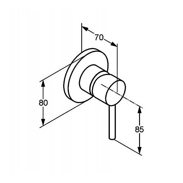 389250576 Bozz Зовнішня частина змішувача д/душу (1 сорт) - Фото - 2