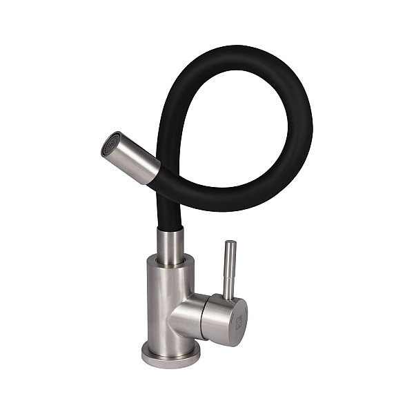 Змішувач для кухні Lidz Aria 015F3 з гнучким виливом (k35) LDARI015F3BLA43364 Black - Фото - 3