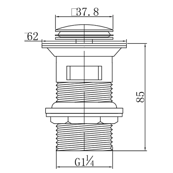 01051010 DO IT Донний клапан, колір brushed gun metal (1 сорт) - Фото - 2
