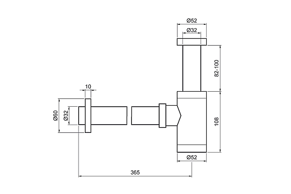 53412100 Сифон д/раковини, хром (1 сорт) - Фото - 2