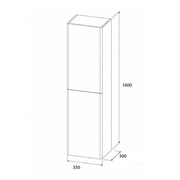 0031120WO FLY Пенал підвісний, колір дуба (До тумби  0021120WO) (1 сорт) - Фото - 3