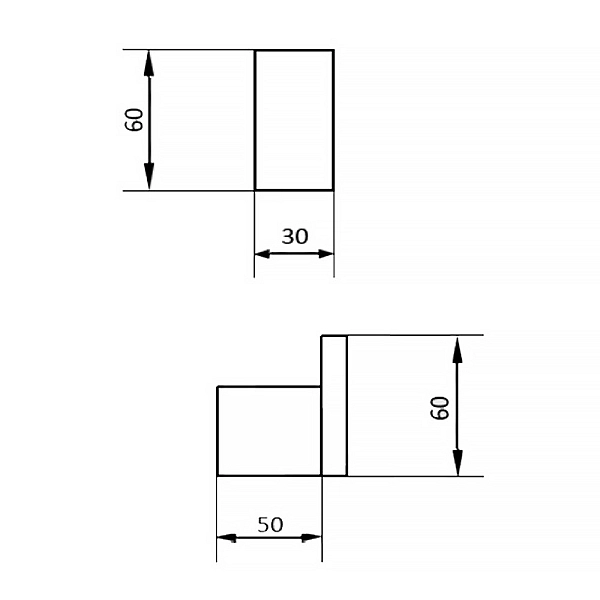 GW05 55 04 03 Pompei Гачок, нержавіюча сталь, чорний мат. (1 сорт) - Фото - 2