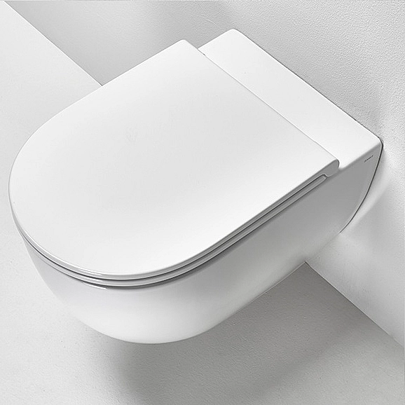 TR18/F85 /TR004  Trevi, Унітаз підвісний + набір кріп.F85 +кришка(TR004), білий матовий (1 сорт) - Фото - 2