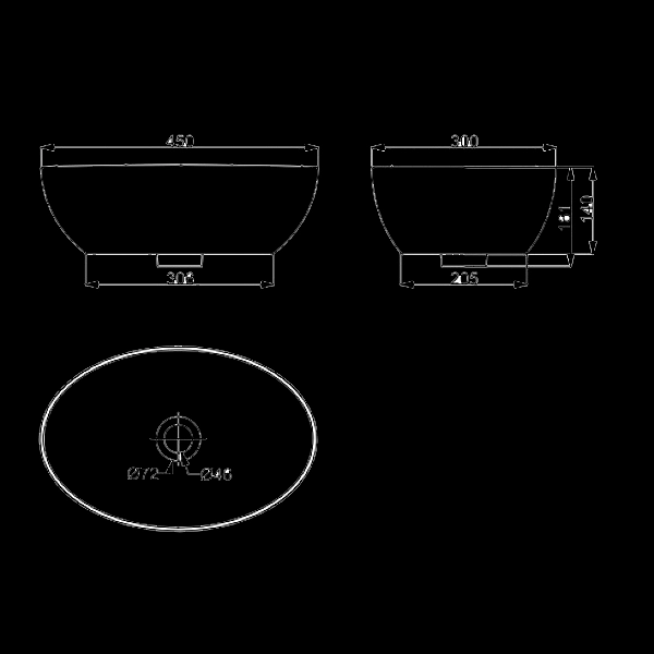 1513136 OVALE раковина тонкостінна без донного клапану (1 сорт) - Фото - 2