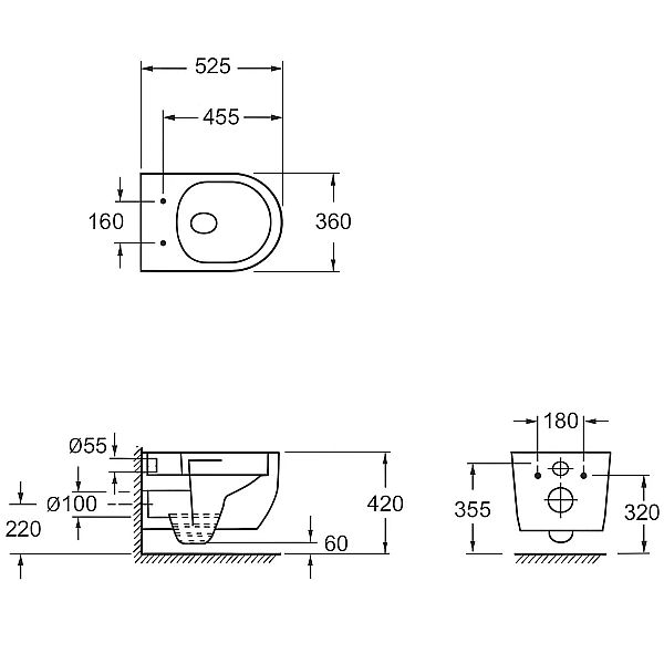 3030140W ART 3.0 Унітаз підвісний безобідковий з кришкою soft-close, Vortex Flush, білий матовий (1 сорт) - Фото - 3