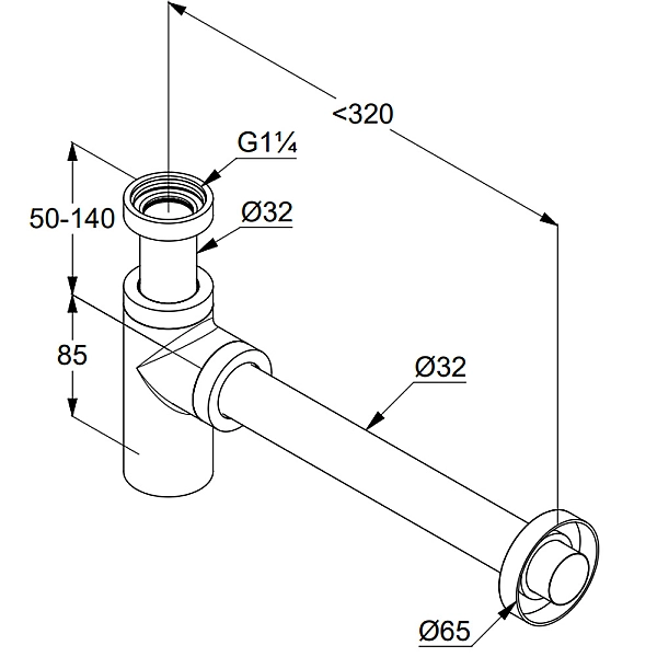 100200500 Design Сифон д/раковини (1 сорт) - Фото - 2