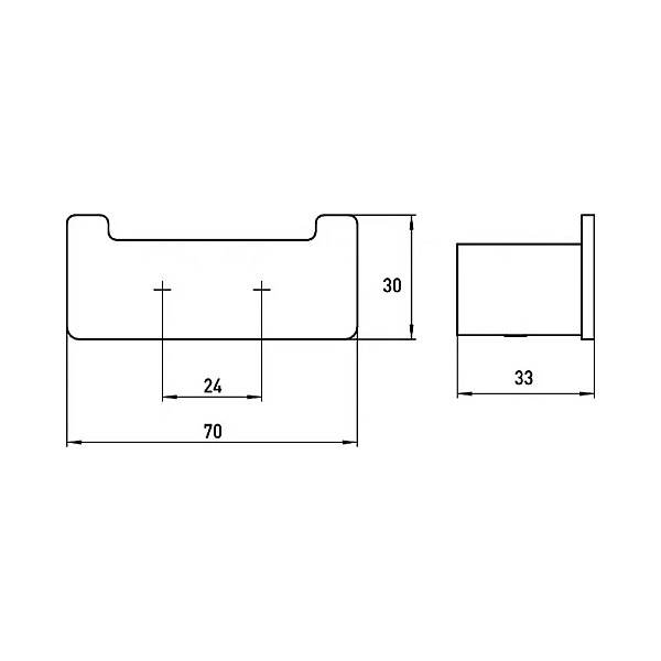 0575 133 02  LOFT Гачок подвійний, чорний (1 сорт) - Фото - 2