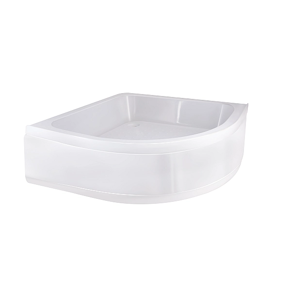 Душова кабіна Latwa SC90x90.SAT.MID.FR полукругла, скло Frost 4 мм + Душовий піддон KAPIELKA ST90x90x26, з панеллю Lidz - Фото - 12