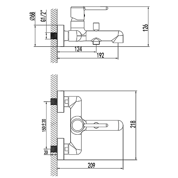 5050030B DO IT Змішувач для ванни та душу, колір brushed gun metal (1 сорт) - Фото - 2