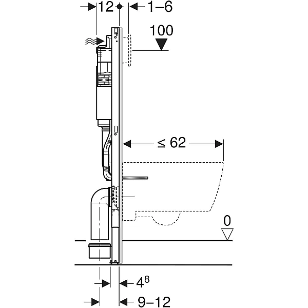 458.126.00.2 Duofix Комплект (3в1) інсталяції д/унітазу (1 сорт) - Фото - 4
