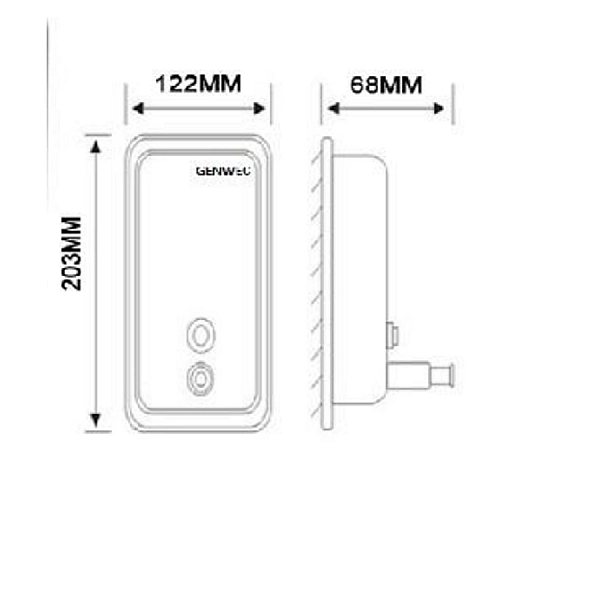 GW04 01 04 01 Дозатор рідкого мила, 1200мл., нерж сталь, матовий. (1 сорт) - Фото - 2