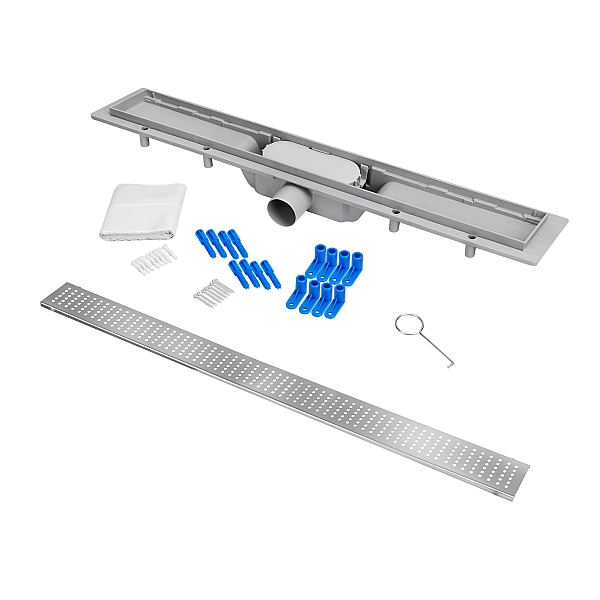 Трап Qtap Dry FB304-900 лінійний з сухим закривом та нержавіючою решіткою 900х73 - Фото - 6