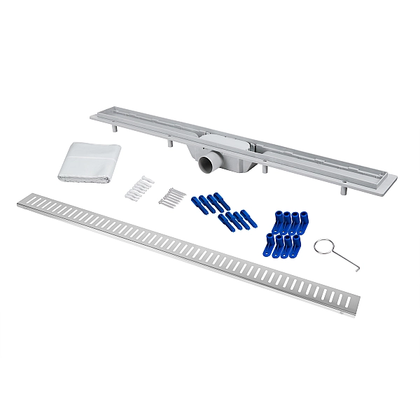 Трап Qtap Dry FA304-900 линейный с сухим затвором и нержавеющей решеткой 900х73 - Фото - 6