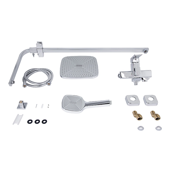Душова система універсальна Lidz Dozorca 1030 на три споживача (з виливом) (k35) LDDOZ1030CRM45407 Chrome - Фото - 12