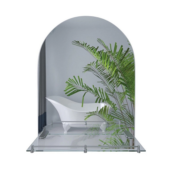 Зеркало Lidz Tani 140.07.03 500х690х110 настенное с полочкой прямоугольное с дугообразным верхом LD78TA5069