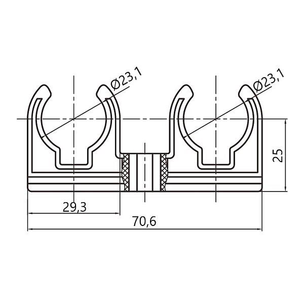 Кріплення PPR Thermo Alliance 20 подвійний - Фото - 2