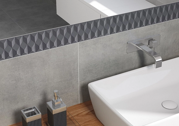 Плитка керамогранітна Dreaming Dark Grey 298×598x8 Cersanit - Фото - 3