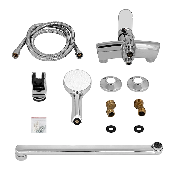 Смеситель для ванны Lidz Tani 005 с поворотным изливом (c душевым гарнитуром) (k40) LDTAN005CRM44962 Chrome - Фото - 6