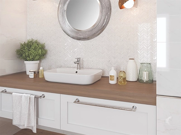 Плитка стінова Mariel White Glossy 200x600x8,5 Cersanit - Фото - 2